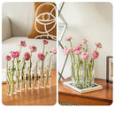 Conjunto Vaso de Tubo Ajustável de Vidro Transparente | GlassGlow