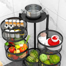 [LEVE 2 PAGUE 1] Fruteira Articulada de Aço Inox Rotativa + BRINDE: Kit de Utensílios de Cozinha