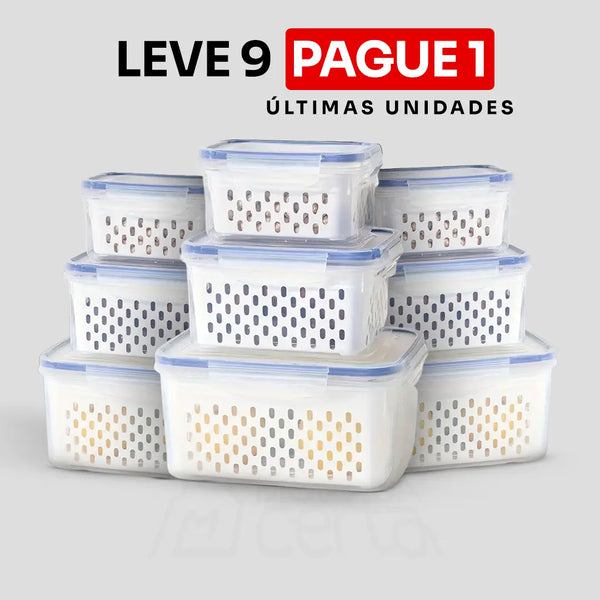 [LEVE 9 PAGUE 1] Kit Marmitas de Vidro Herméticas – ConservaGlass | ÚLTIMAS UNIDADES
